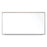 Magnetic Porcelain Whiteboard With Satin Aluminum Frame And Map Rail, 120.59 X 60.47, White Surface, Ships In 7-10 Bus Days