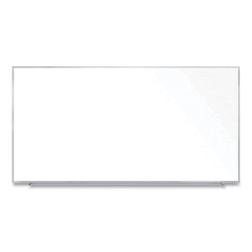 Magnetic Porcelain Whiteboard With Aluminum Frame, 120.59 X 60.47, White Surface, Satin Aluminum Frame,ships In 7-10 Bus Days