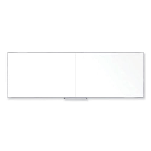 Non-magnetic Whiteboard With Aluminum Frame, 144.63 X 48.47, White Surface, Satin Aluminum Frame, Ships In 7-10 Business Days