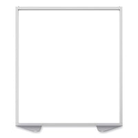 Floor Partition With Aluminum Frame, 48.06 X 2.04 X 53.86, White, Ships In 7-10 Business Days