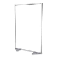 Floor Partition With Aluminum Frame, 48.06 X 2.04 X 71.86, White, Ships In 7-10 Business Days