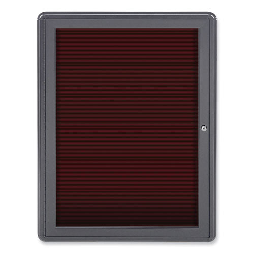 Enclosed Letterboard, 24.13 X 33.75, Gray Powder-coated Aluminum Frame, Ships In 7-10 Business Days