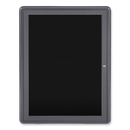 Enclosed Letterboard, 24.13 X 33.75, Gray Powder-coated Aluminum Frame, Ships In 7-10 Business Days