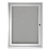 1 Door Enclosed Vinyl Bulletin Board With Satin Aluminum Frame, 18 X 24, Silver Surface, Ships In 7-10 Business Days