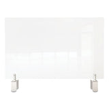 Clear Partition Extender With Attached Clamp, 29 X 3.88 X 24, Thermoplastic Sheeting