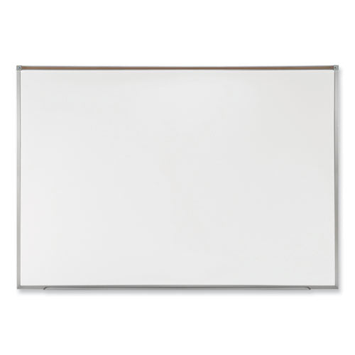 Proma Magnetic Porcelain Projection Whiteboard W/satin Aluminum Frame, 72.5 X 48.5, White Surface,ships In 7-10 Business Days