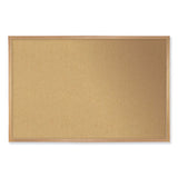 Natural Cork Bulletin Board With Frame, 120.5 X 48.5, Tan Surface, Oak Frame, Ships In 7-10 Business Days