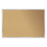 Natural Cork Bulletin Board With Frame, 72.5 X 48.5, Tan Surface, Natural Oak Frame, Ships In 7-10 Business Days