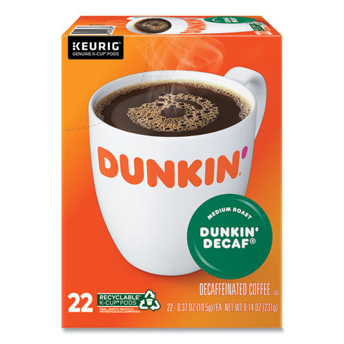 K-cup Pods, Dunkin' Decaf, 22-box