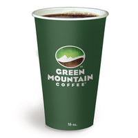 Eco-friendly Paper Hot Cups, 16oz, Green Mountain Design, Multi, 1000-carton