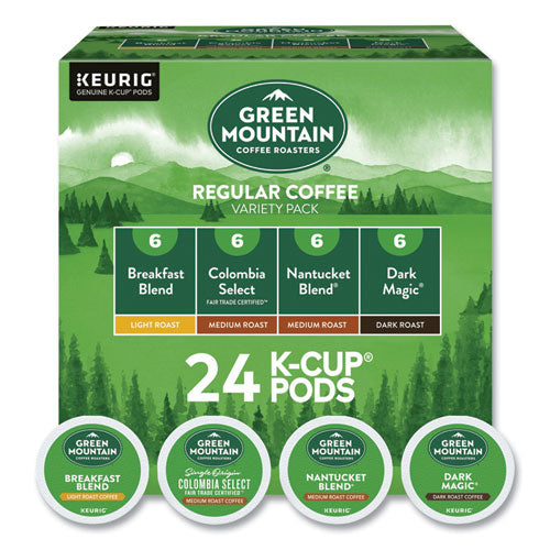 Regular Variety Pack Coffee K-cups, Assorted Flavors, 24/box