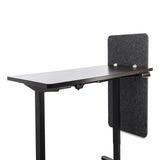 Desk Modesty Adjustable Height Desk Screen Cubicle Divider And Privacy Partition, 23.5 X 1 X 36, Polyester, Ash