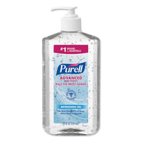 Advanced Refreshing Gel Hand Sanitizer, Clean Scent, 20 Oz Pump Bottle, 12-carton