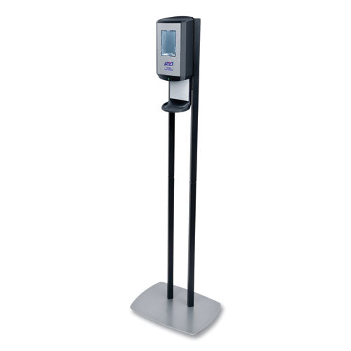 Cs6 Hand Sanitizer Floor Stand With Dispenser, 1,200 Ml, 13.5 X 5 X 28.5, Graphite-silver
