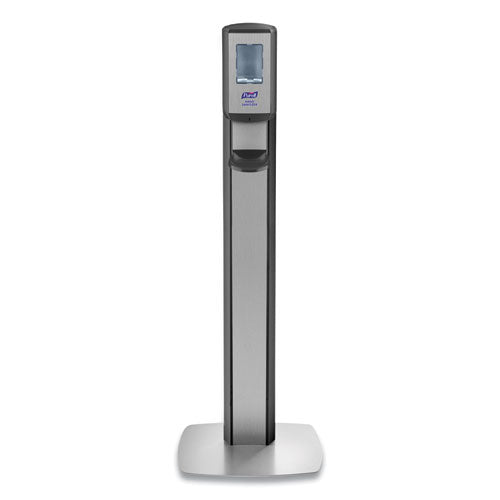 Messenger Cs8 Silver Panel Floor Stand With Dispenser, 1,200 Ml, 15.13 X 16.62 X 52.68, Graphite-silver