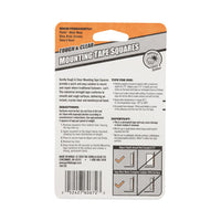 Tough And Clear Double-sided Mounting Tape, Holds Up To 0.58 Lb Per Pair (up To 7 Lb Per 24), 1" X 1", Clear, 24-pack