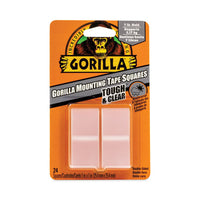 Tough And Clear Double-sided Mounting Tape, Holds Up To 0.58 Lb Per Pair (up To 7 Lb Per 24), 1" X 1", Clear, 24-pack