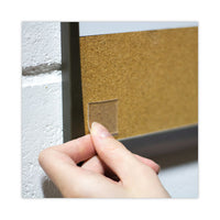 Tough And Clear Double-sided Mounting Tape, Holds Up To 0.58 Lb Per Pair (up To 7 Lb Per 24), 1" X 1", Clear, 24-pack