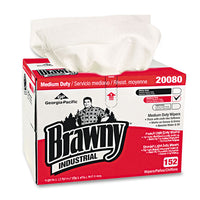 Brawny Industrial Premium Drc Wipes, Paper, 12-1-2 X 16-3-4, White, 152-box