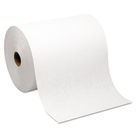 Hardwound Paper Towel Roll, Nonperforated, 9 X 400ft, White, 6 Rolls-carton