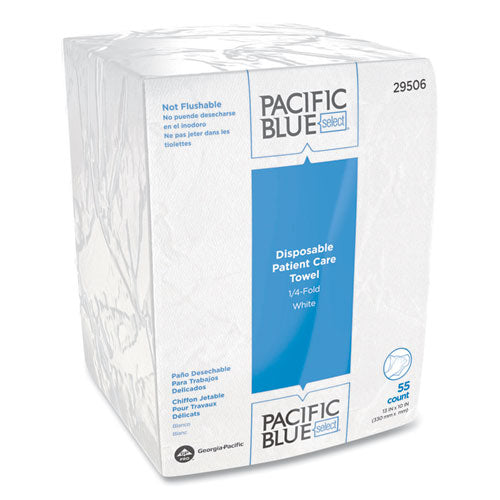 Pacific Blue Select Disposable Patient Care Washcloths, 10 X 13, White, 55-pack, 24 Packs-carton