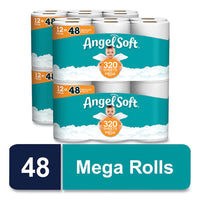 Mega Toilet Paper, Septic Safe, 2-ply, White, 320 Sheets-roll, 48 Rolls-pack