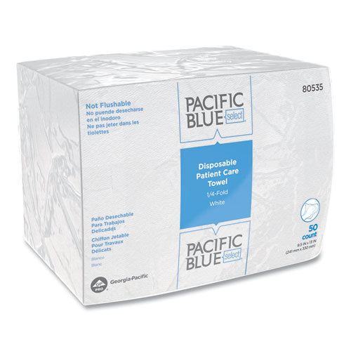 Pacific Blue Select Disposable Patient Care Washcloths, 9.5 X 13, White, 50-pack, 20 Packs-carton