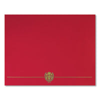 Classic Crest Certificate Covers, 9.38 X 12, Red, 5-pack
