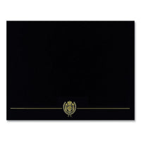 Classic Crest Certificate Covers, 9.38 X 12, Black, 5-pack