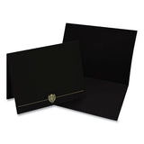 Classic Crest Certificate Covers, 9.38 X 12, Black, 5-pack