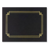 Premium Textured Certificate Holder, 12.65 X 9.75, Black, 3-pack