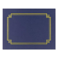 Premium Textured Certificate Holder, 12.65 X 9.75, Navy, 3-pack