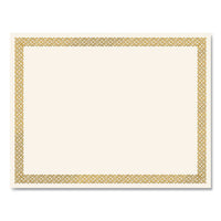 Foil Border Certificates, 8.5 X 11, Ivory-gold, Braided, 15-pack