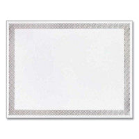 Foil Border Certificates, 8.5 X 11, Ivory-silver, Braided, 15-pack