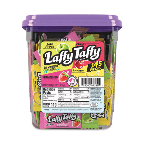 Laffy Taffy, Assorted Flavors, 3.08 Lb Tub, 145 Wrapped Pieces/tub, Ships In 1-3 Business Days