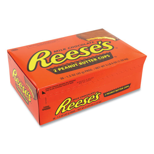 Peanut Butter Cups Bar, Full Size, 1.5 Oz Bar, 2 Cups-bar, 36 Bars-box, Delivered In 1-4 Business Days