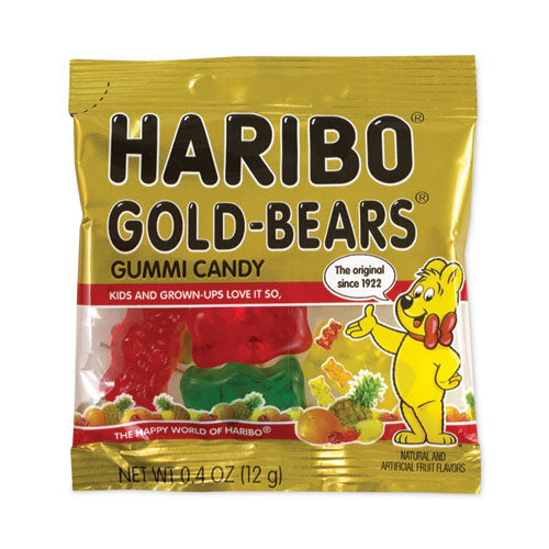 Goldbears Gummi Candy, 0.4 Oz Pouches, Lemon; Orange; Pineapple; Rasberry; Strawberry, 54/tub, Ships In 1-3 Business Days