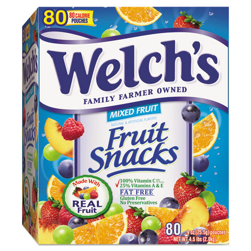 Fruit Snacks, Mixed Fruit, 0.9 Oz Pouch, 66 Pouches-box, Delivered In 1-4 Business Days