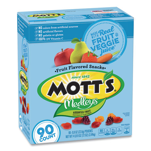Medleys Fruit Snacks, 0.8 Oz Pouch, 90 Pouches-box, Delivered In 1-4 Business Days