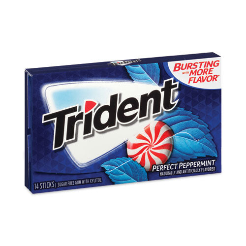 Sugar-free Gum, Perfect Peppermint, 14 Pieces/pack, 9 Packs/box, Ships In 1-3 Business Days