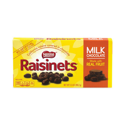 Raisinets Milk Chocolate Candy Raisins, 3.5 Oz Box, 15 Boxes/carton, Ships In 1-3 Business Days