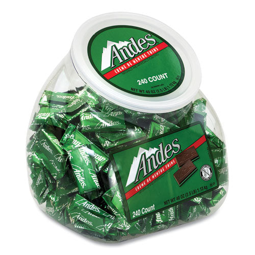 Creme De Menthe Chocolate Mint Thins, 240 Pieces-40 Oz Tub, 1 Tub-carton, Delivered In 1-4 Business Days
