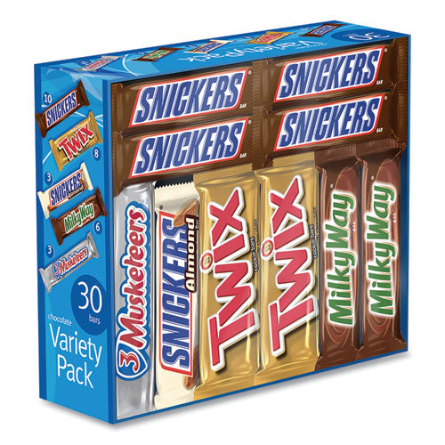 Full-size Candy Bars Variety Pack, Assorted, 30-box, Delivered In 1-4 Business Days