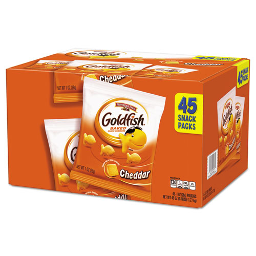 Goldfish Crackers, Cheddar, 1.5 Oz Bag, 30 Bags-box, Delivered In 1-4 Business Days