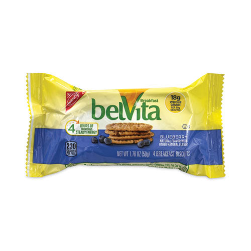 Belvita Breakfast Biscuits, Blueberry, 1.76 Oz Pack, 25 Packs/box, Ships In 1-3 Business Days