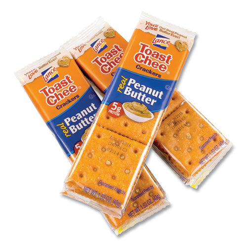 Toast Chee Peanut Butter Cracker Sandwiches, 1.52 Oz Pack, 40 Packs-box, Delivered In 1-4 Business Days