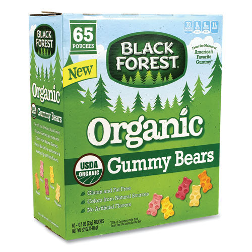 Organic Gummy Bears, 0.8 Oz Pouch, 65 Pouches-carton, Delivered In 1-4 Business Days