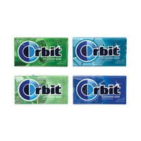 Sugar-free Chewing Gum Variety Box, Four Mint Flavors, 14 Pieces/pack, 18 Packs/box, Ships In 1-3 Business Days