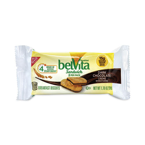 Belvita Breakfast Biscuits, Dark Chocolate Creme Breakfast Sandwich, 1.76 Oz Pack, 25 Pks/box, Ships In 1-3 Business Days