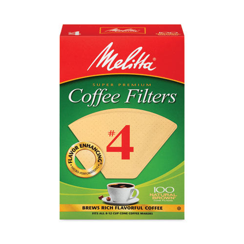 Melitta Coffee Filters, #4,  8 To 12 Cup Size, Cone Style, 100 Filters/pack, 3/pack, Ships In 1-3 Business Days